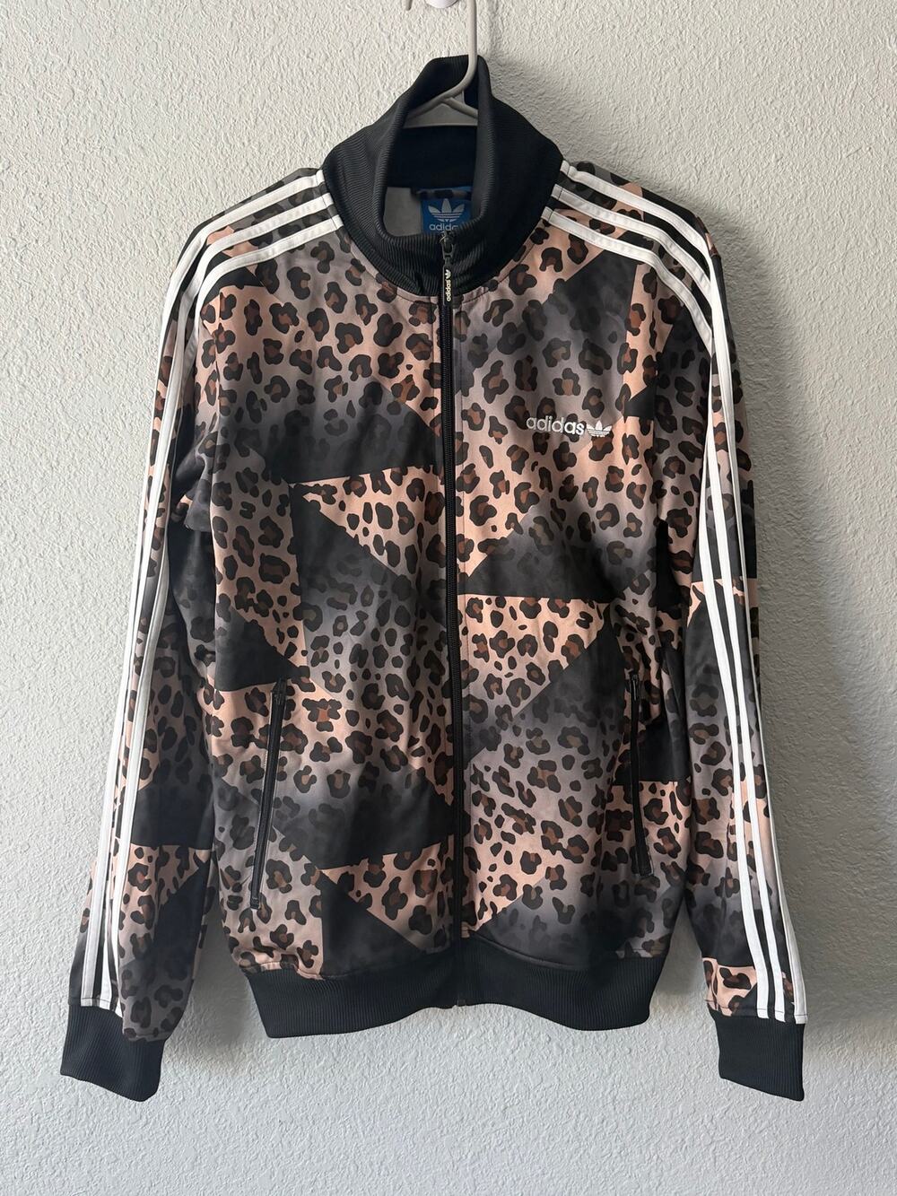Adidas #-Stripe Cheetah Print Women's Size M Jacket. Never Worn!